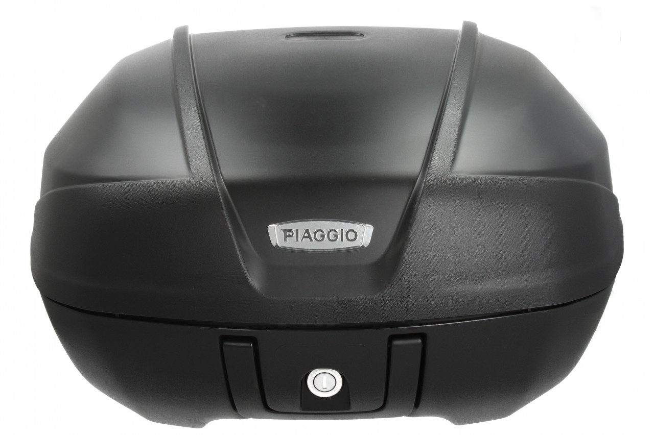 Topcase 37L für Beverly Original Piaggio - NERO CARBONIO (POLICE) 93/B