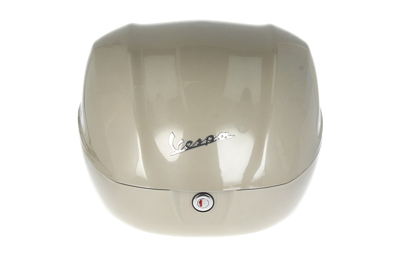 Topcase Kit 32L beige (Q01), Rückenpolster schwarz für Vespa Primavera