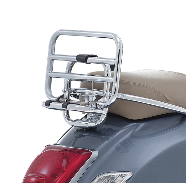 Original Gepäckträger klappbar hinten chrom für Vespa GTS/GTV