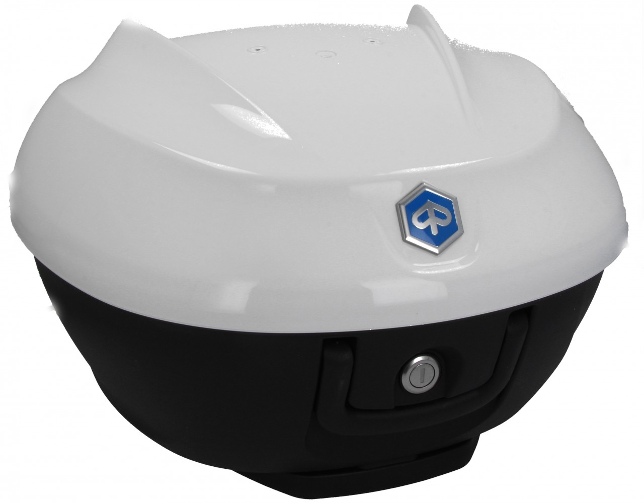 Top Case Kit 36 l. Weiß Luna 533 Original Piaggio für Beverly HPE (inkl. Halteplatte)