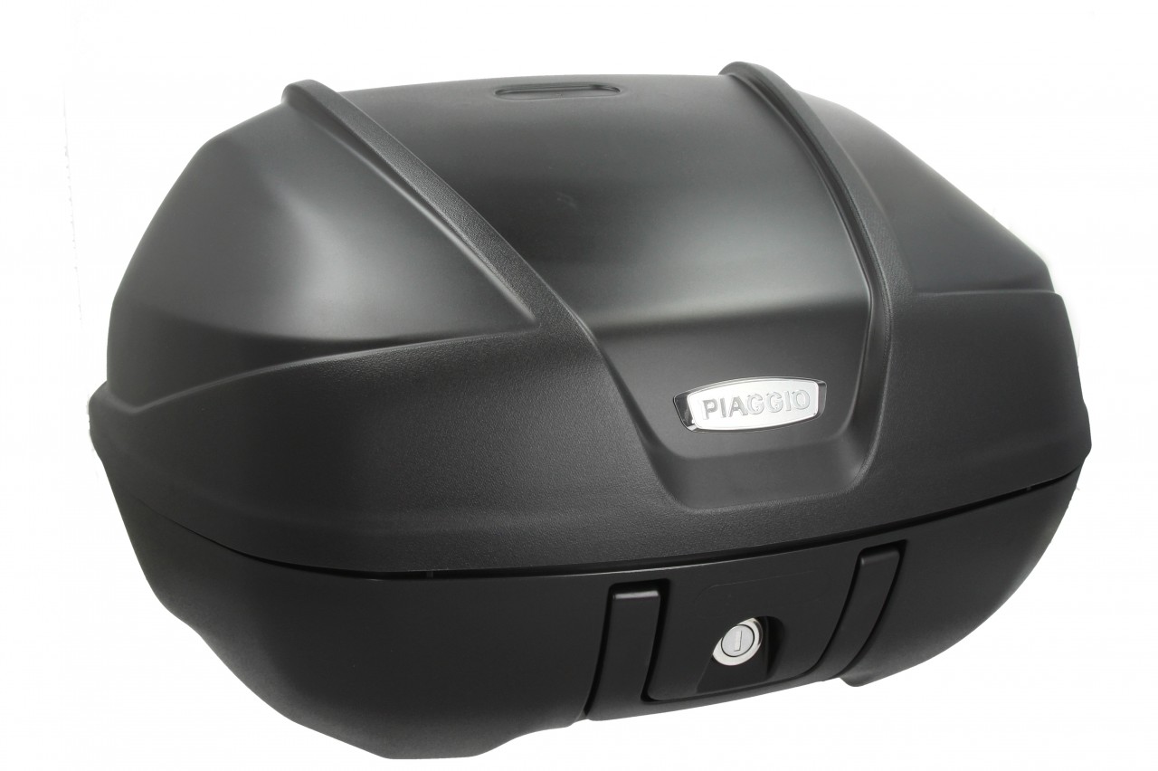 Topcase 37L für Beverly Original Piaggio - NERO CARBONIO (POLICE) 93/B