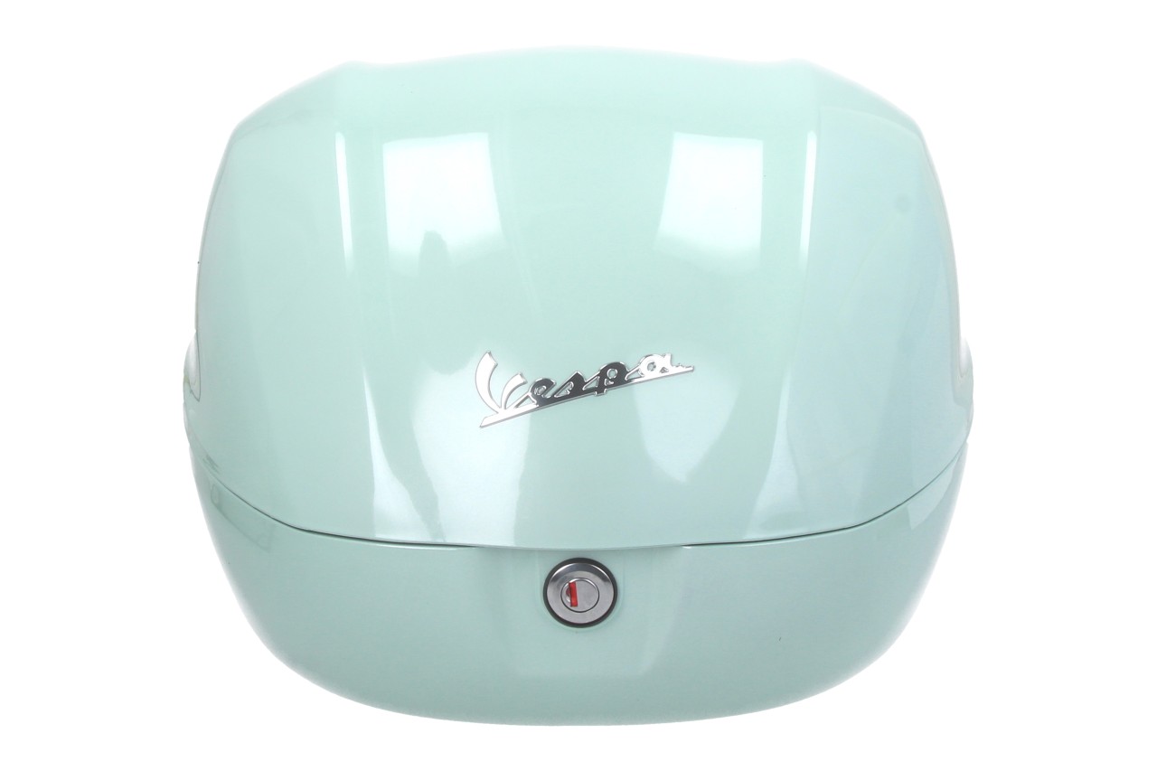 Topcase Kit 32L latte menta (350/A), Rückenpolster schwarz, Gepäckträger chrom für Primavera