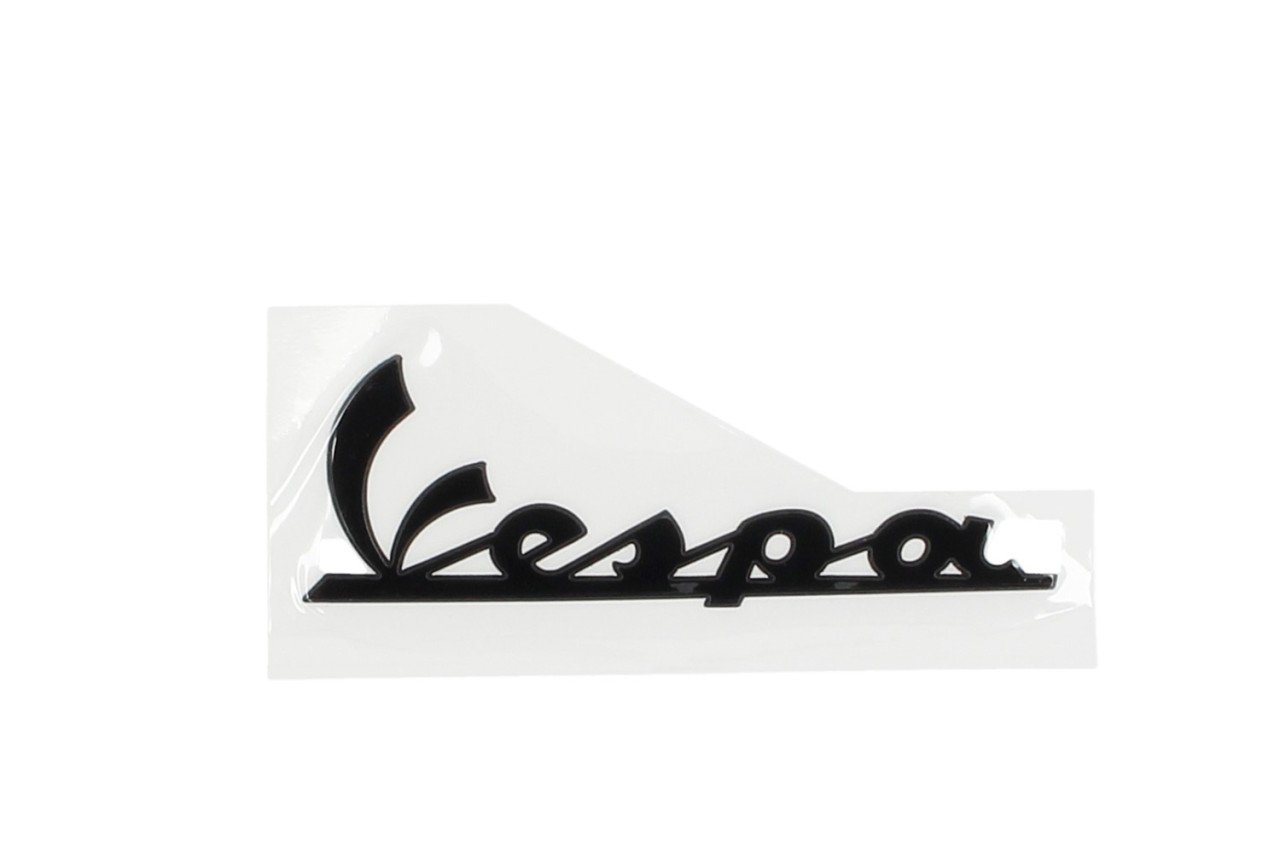 Schriftzug "Vespa" Seitenhaube - schwarz matt