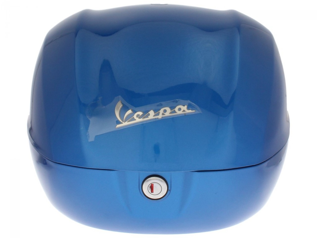 Topcase Kit 32L blau (261/A), Rückenpolster braun für Vespa Sprint / Primavera