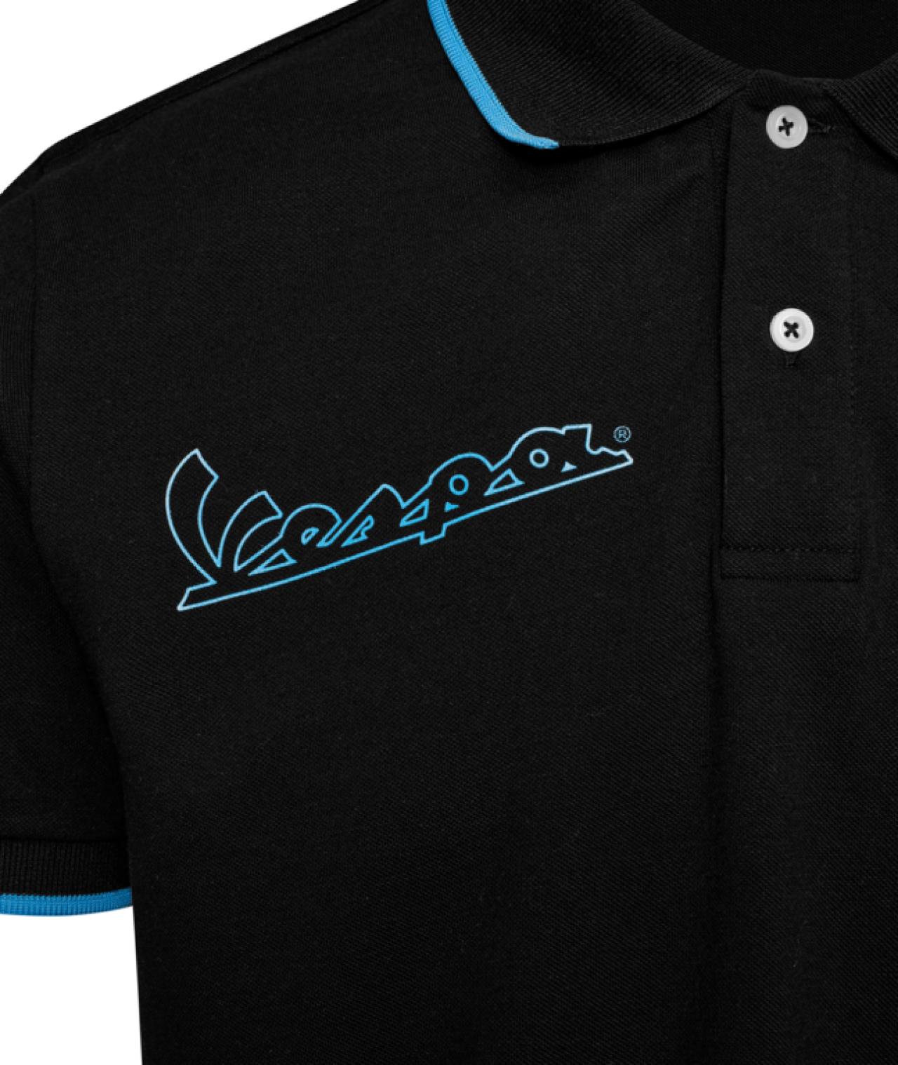 Vespa Polo Shirt schwarz DEC-Kollektion
