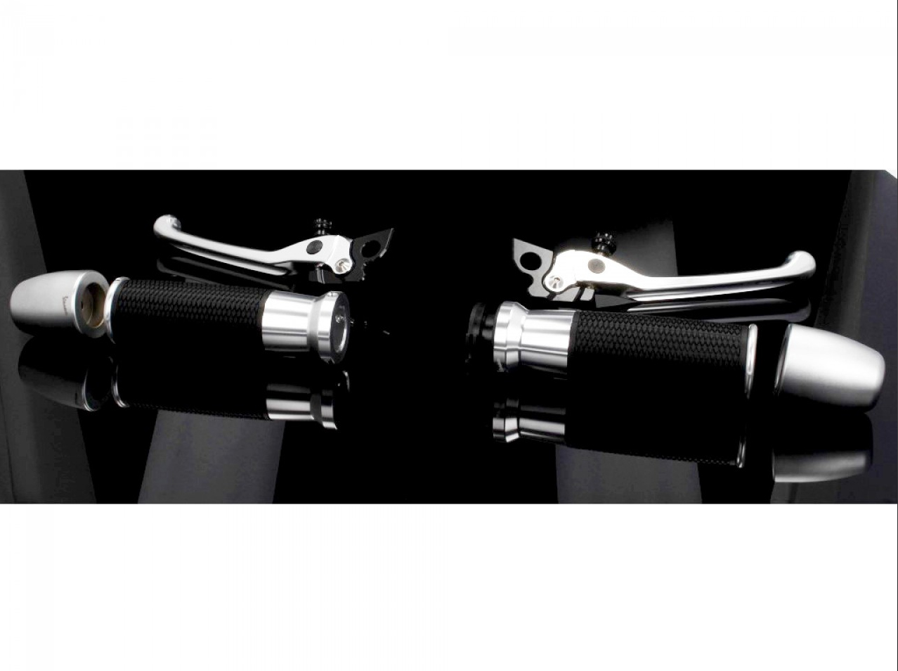 Lenkerkit, Aluminium, eloxiert, Set Handgriffe, Hebel und Lenkerenden für Vespa GTS