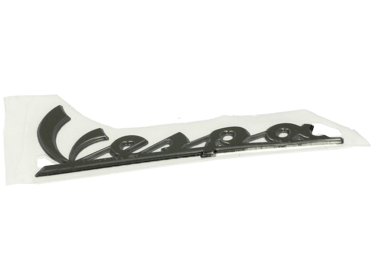 Schriftzug "Vespa" Beinschild vorne - schwarz/anthrazit glanz