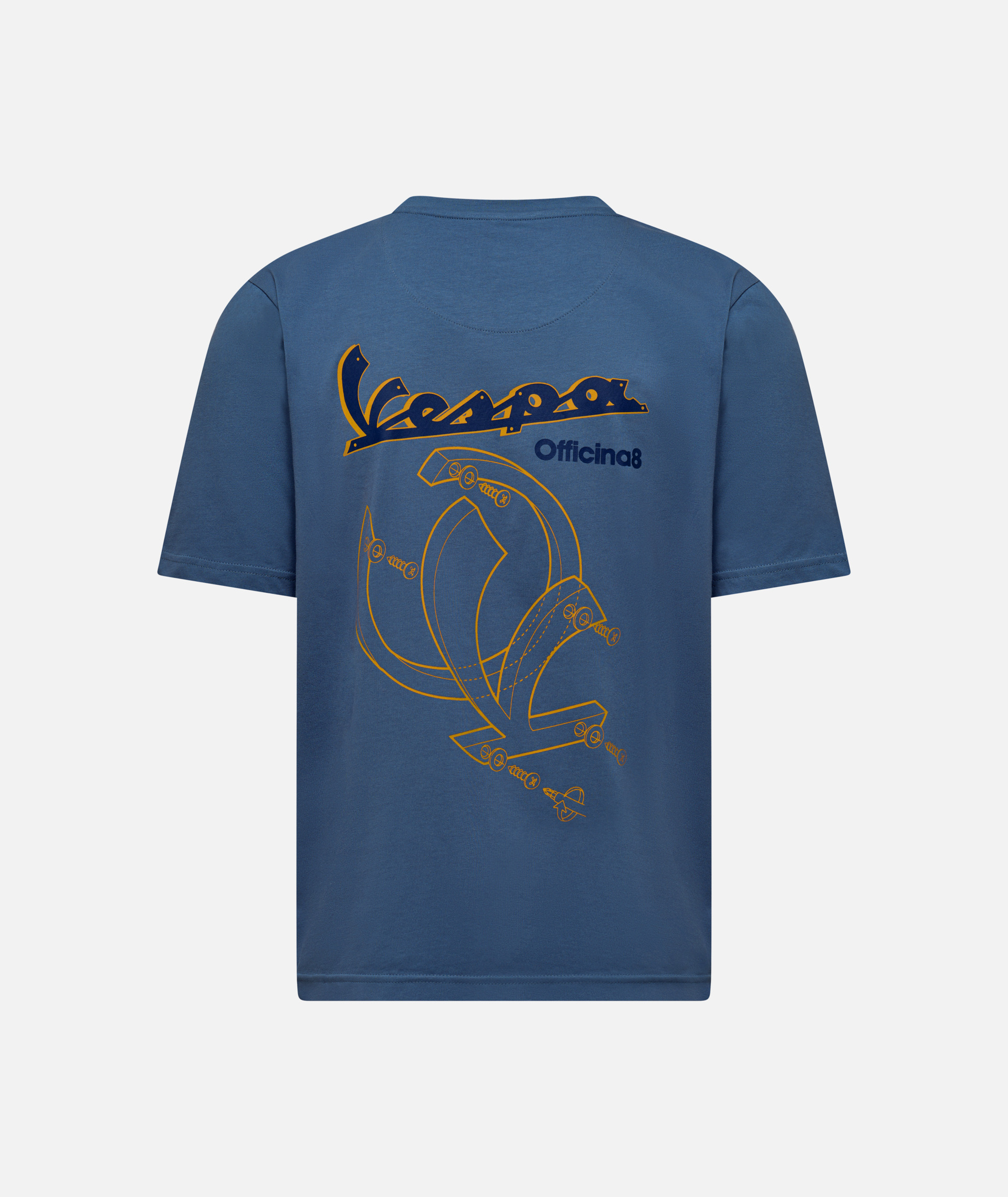 Vespa T-Shirt Officina 8 blau