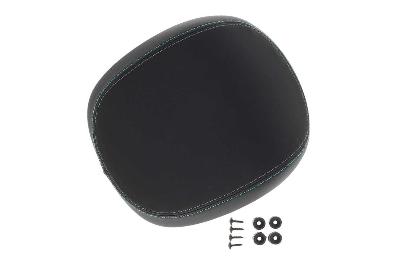 Original Topcase Rückenlehne für Vespa Primavera - schwarz mit grüner Naht
