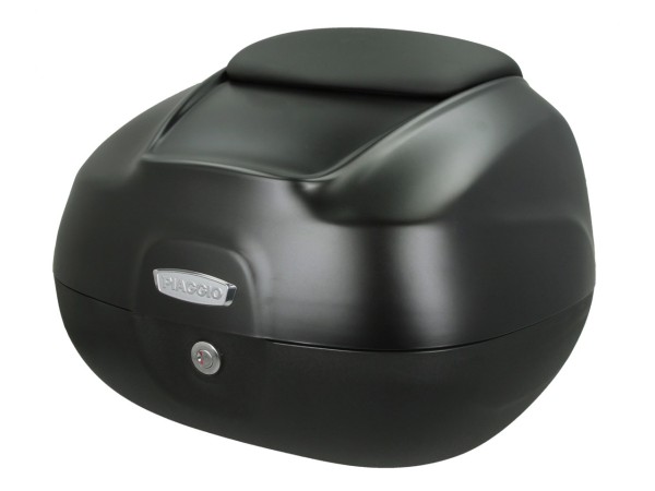 Top Case 37L mit Rückenlehne für Piaggio MP3 HPE Maxi 400 Sport / Maxi 530 Exclusive - schwarz matt