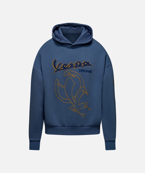 Vespa Hoodie Officina 8 blau