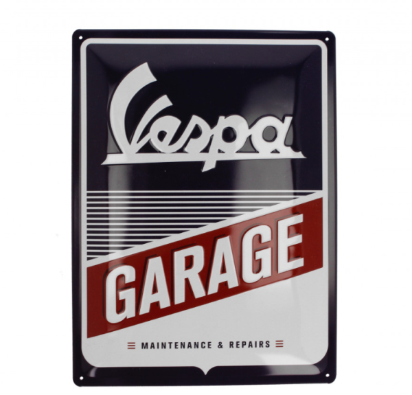 Vespa Metallschild Vespa Garage