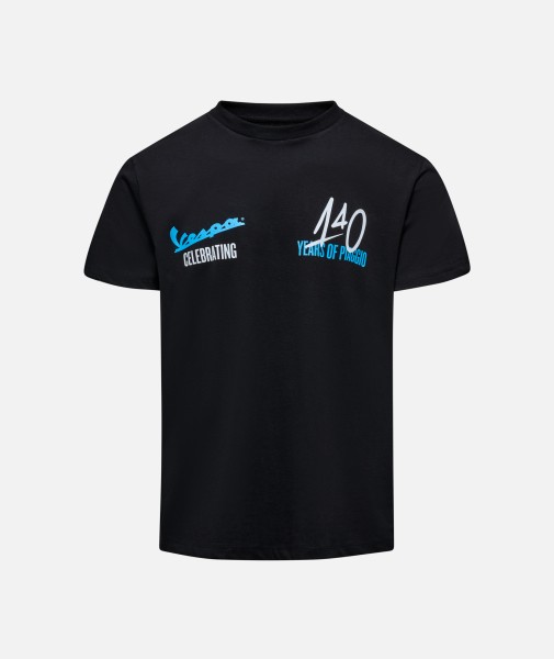 Vespa T-Shirt "140 Jahre Piaggio" schwarz blau