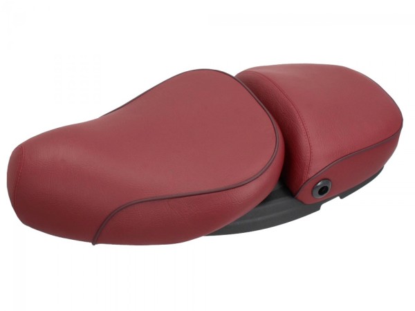 Vespa 2-Sitzer Echtleder Sitzbank rot für LX 50-150ccm Touring, ET2/ET4 /LX/LXV/S 50-150ccm-